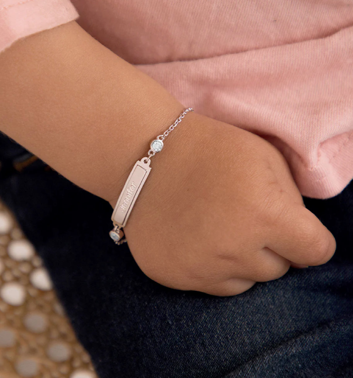 Personalized Silver Bar Bracelet – Custom Engraving