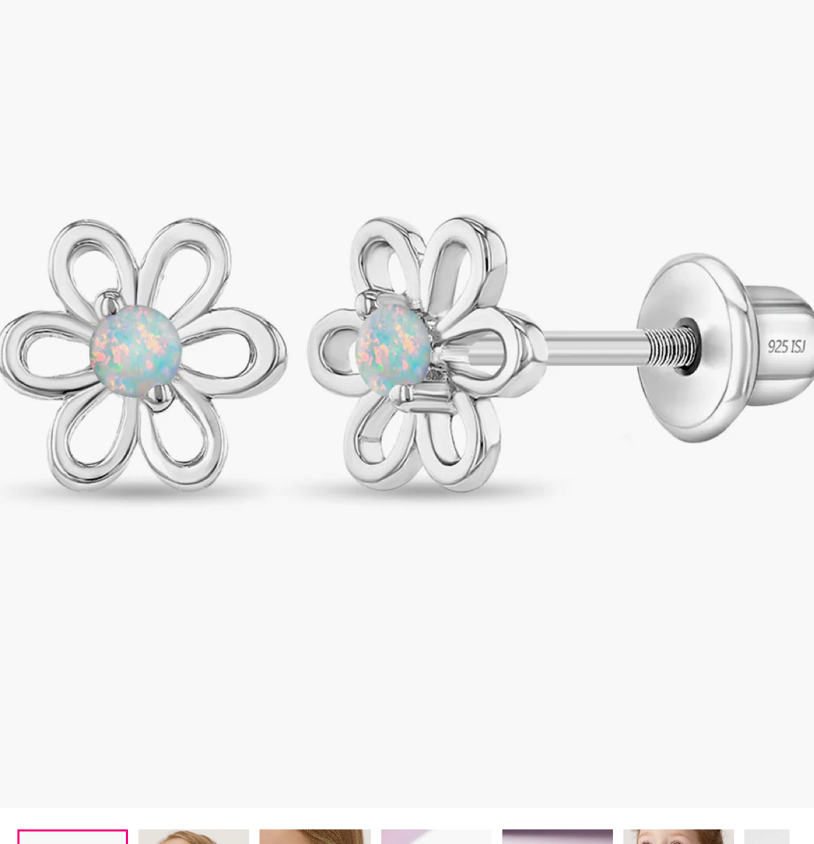 Adorable silver flower necklace with a soft pink pearl center — perfect for little girls who love a touch of elegance and charm. Lightweight, hypoallergenic, and tarnish-free.