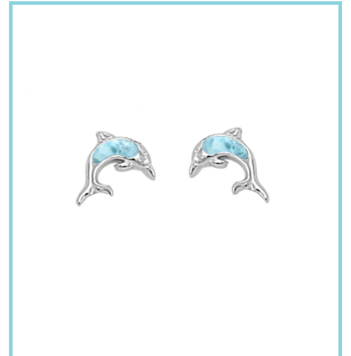 Blue Dolphin Stud Earrings – Ocean Charm