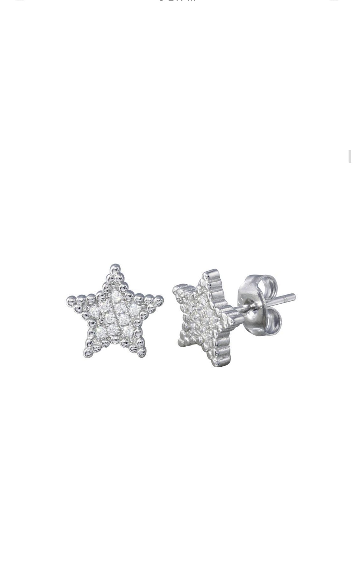 Silver Star Stud Earrings – Sparkling Design