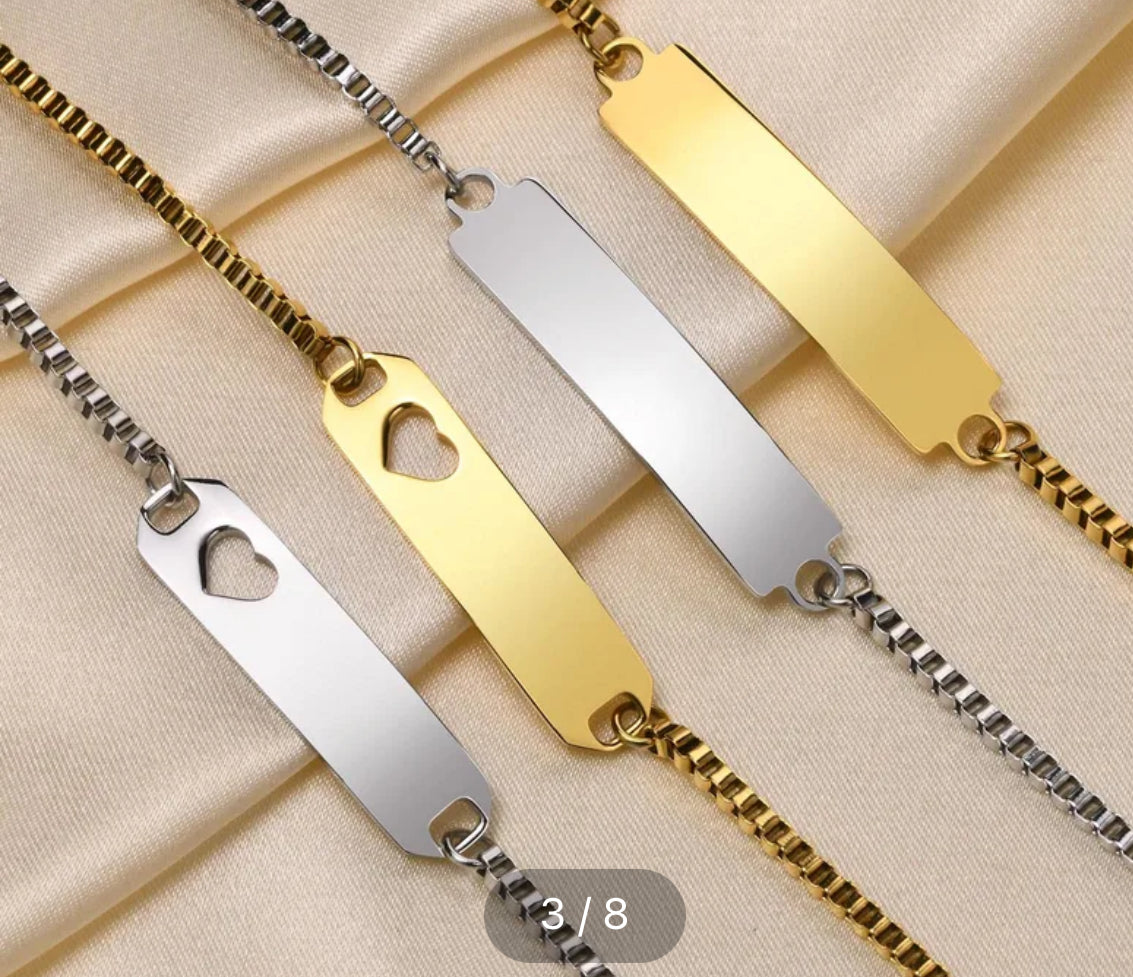 14K Gold Baby Bracelet – Personalized Nameplate