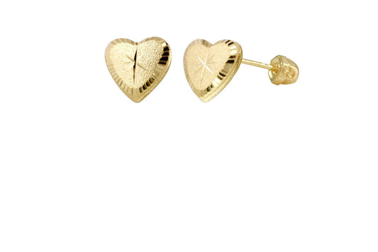 14K Gold Heart Earrings (Kids)