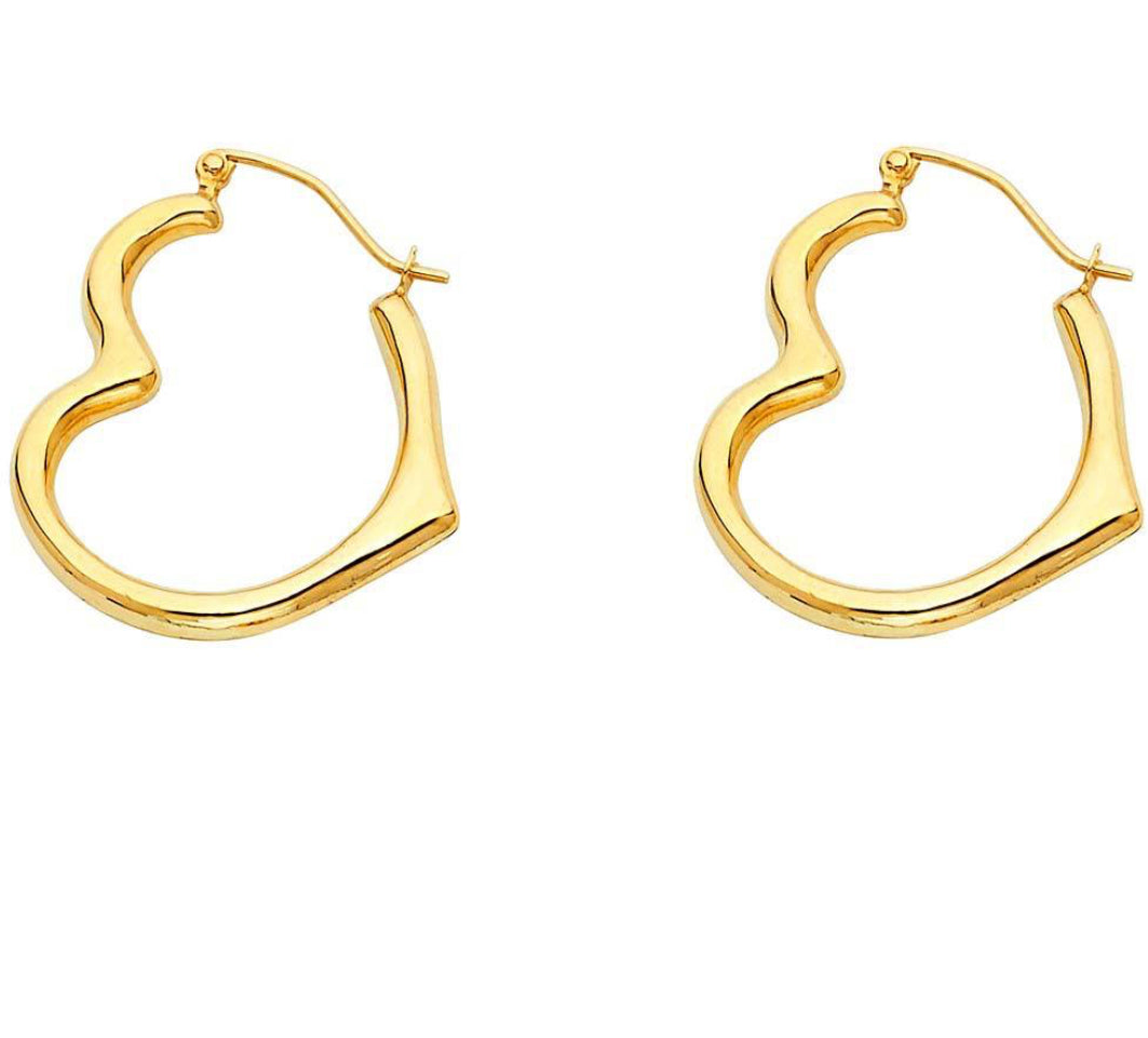14K Gold Heart Earrings (Kids)