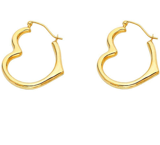 14K Gold Heart Earrings (Kids)