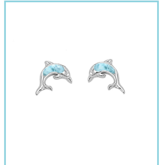 Blue Dolphin Stud Earrings – Ocean Charm