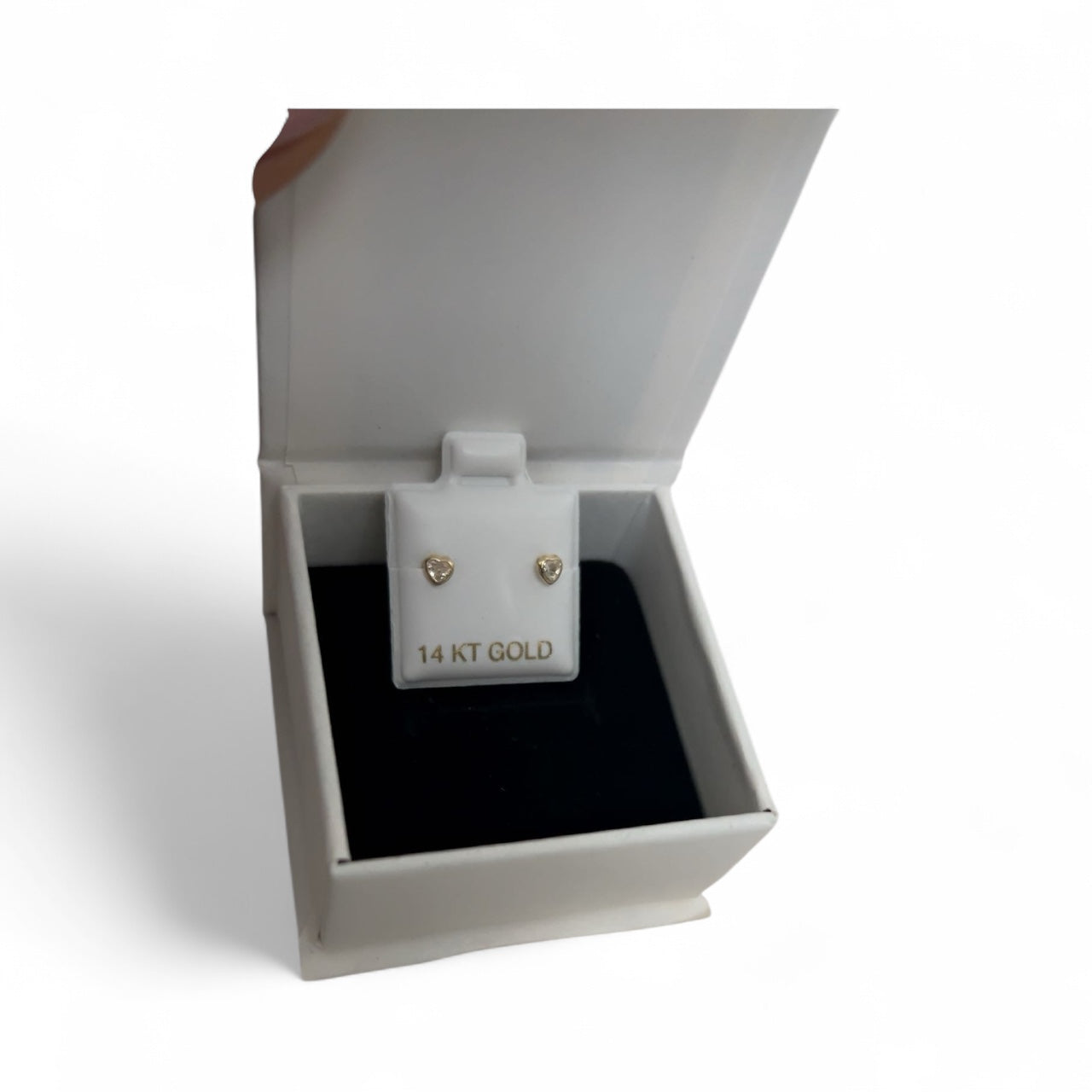 14K Gold Heart Stud Earrings for Kids (3mm & 4mm)